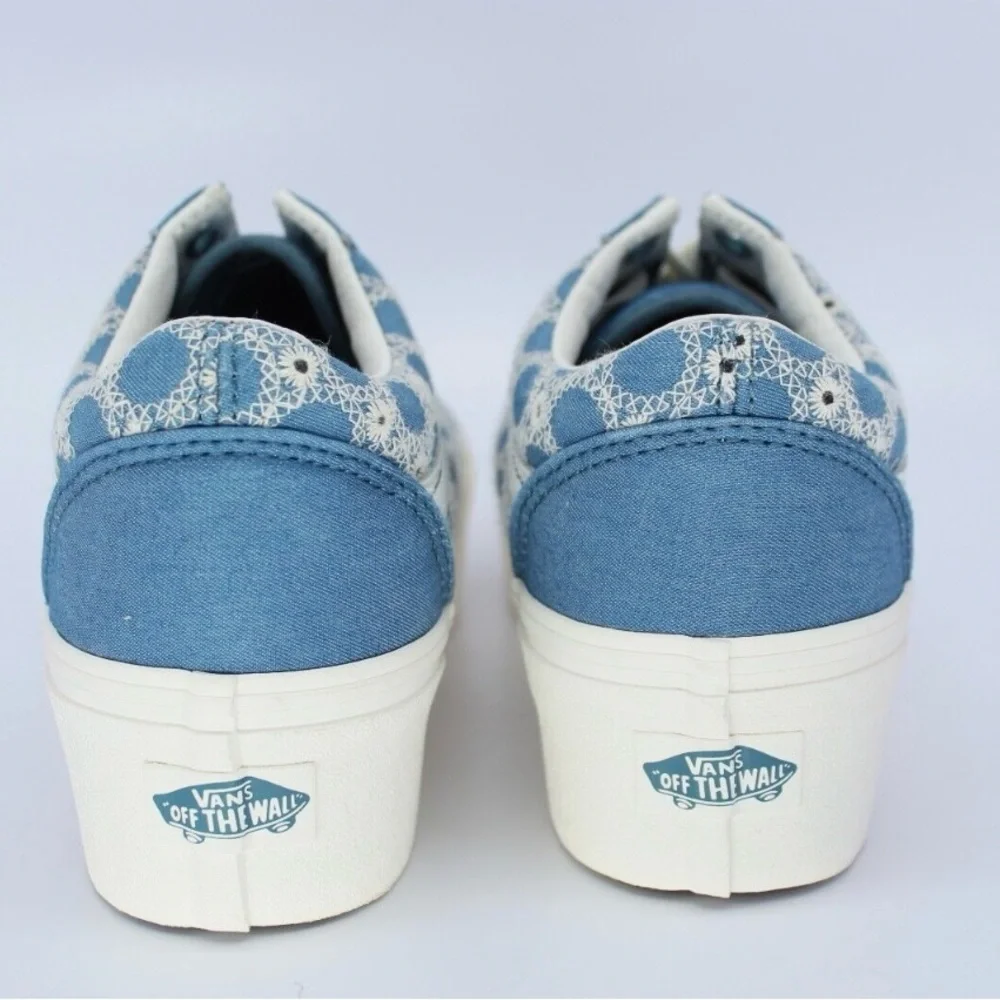 NWT Vans Denim Mix Blue Old Skool Stac - Picture 4 of 7